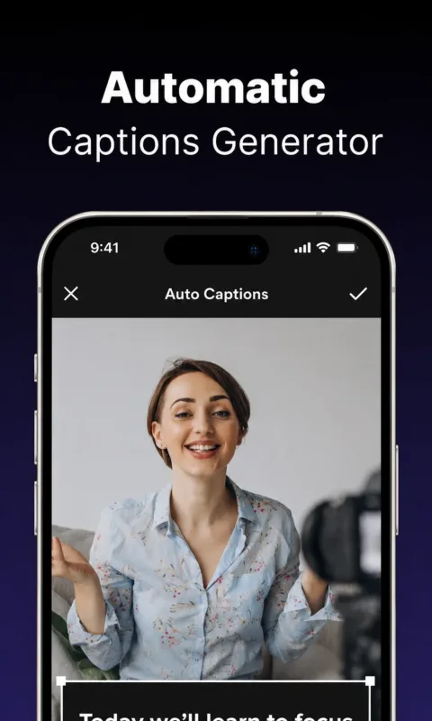 Automatic captions generator screenshot